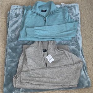 J-Crew quarter zip sweaters